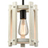Modern Farmhouse Wood Pendant Light Fixture Black Finish
